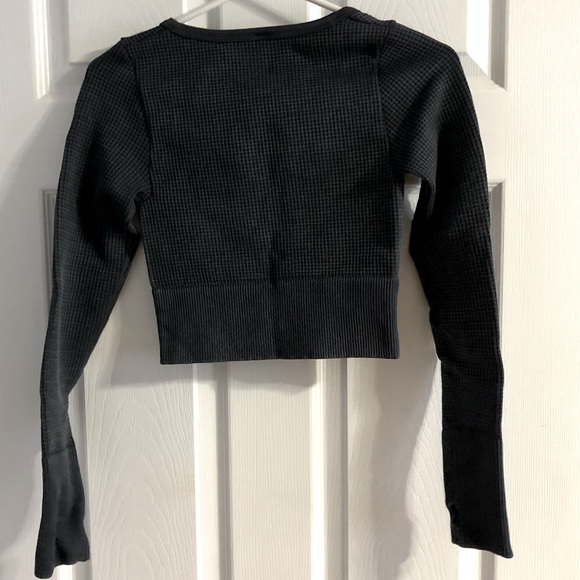 Aerie Cropped Waffle Shirt - Picture 4 of 4